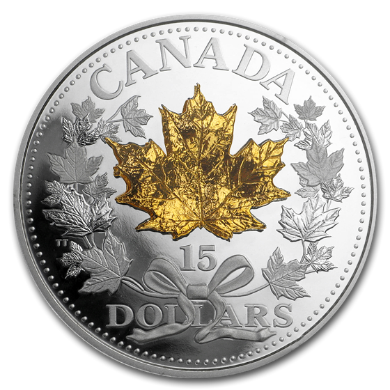 2019 Canada Silver $15 Golden Maple Leaf Proof 2019 Canada Silver $15 Golden Maple Leaf Proof